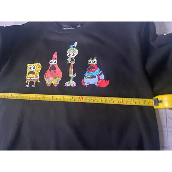 Nickelodeon SpongeBob SquarePants Graphic Sweatshirt Black Crewneck Small - Picture 6 of 8